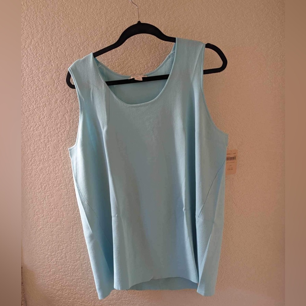 Coldwater Creek Aqua Palazzo Knit Shell Size: 2x ***NWT***